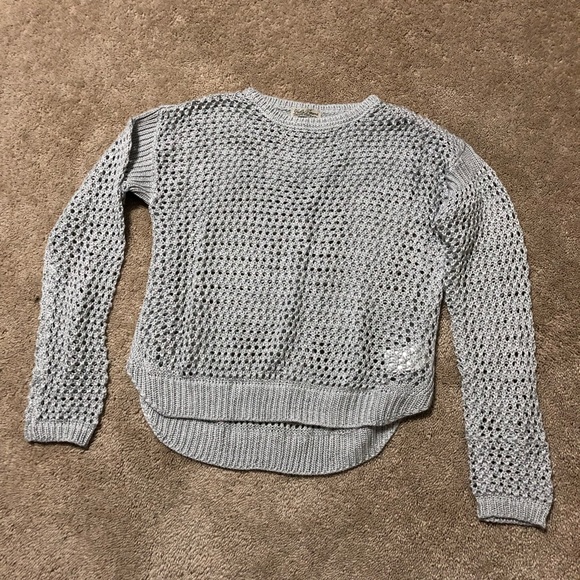 Lucky Brand Other - Girl size L (10/12) silver/gray sparkly sweater